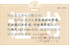 “海天haitian”被认定河北省著名商标